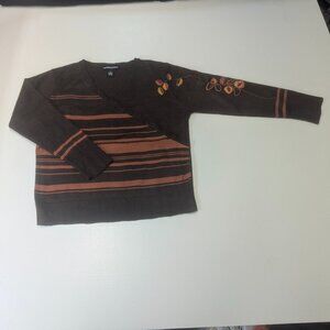 Norton McNaughton Size Large Brown Fall Sweater